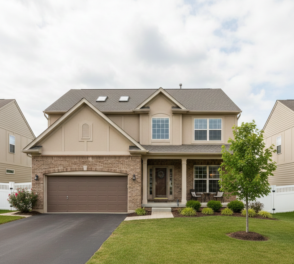 Example of elevation-style house photo